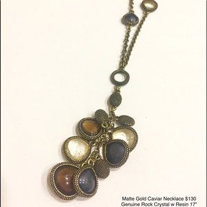 Matt Gold Caviar Necklace